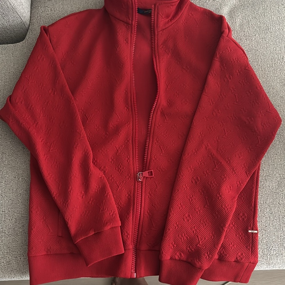 Louis Vuitton Vibrant Red Textured Jacket